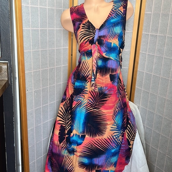 ⚫️ CHELSEA STUDIO colorful abstract maxi dress size 14/16​​​ - Picture 3 of 8